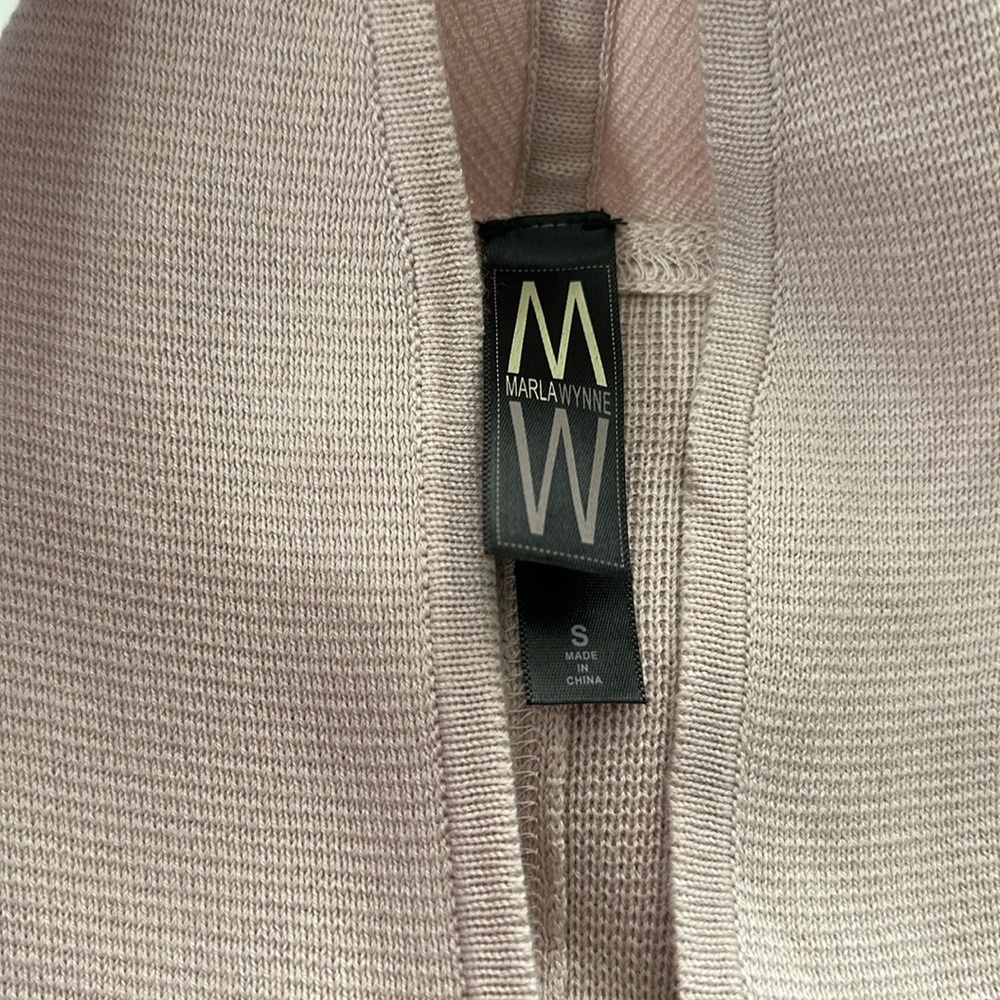 MARLA WYNNE  OVERSIZED  LIGHT PINK KIMONO/SWEATER SIZE S - Picture 6 of 6